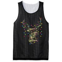 Christmas Holiday Camo Hunting Reindeer Deer Xmas Lights Mesh Reversible Basketball Jersey Tank