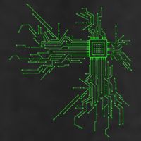 Cpu Heart Circuit Board Funny Programmer Technology Core 7 Panel Mesh Trucker Snapback Hat