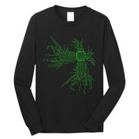 Cpu Heart Circuit Board Funny Programmer Technology Core Long Sleeve Shirt