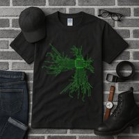 Cpu Heart Circuit Board Funny Programmer Technology Core Tall T-Shirt