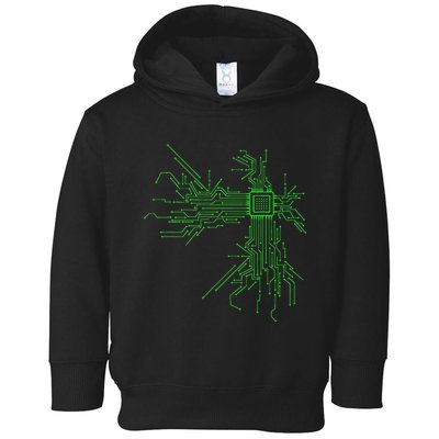 Cpu Heart Circuit Board Funny Programmer Technology Core Toddler Hoodie