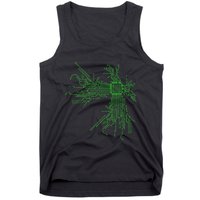 Cpu Heart Circuit Board Funny Programmer Technology Core Tank Top