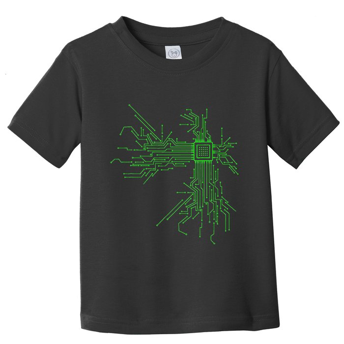 Cpu Heart Circuit Board Funny Programmer Technology Core Toddler T-Shirt