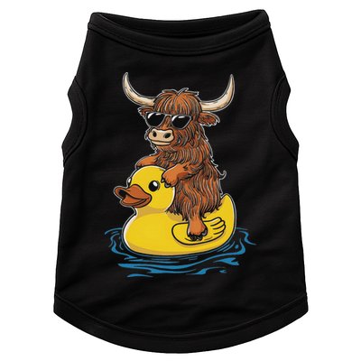Cute Highland Cow Duck Pool Float Summer Vibes Swimming Doggie Tank