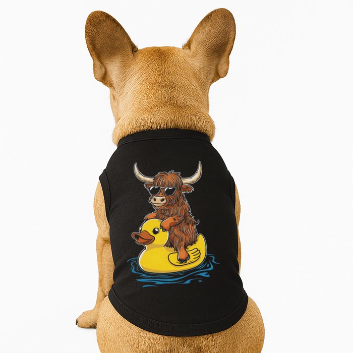 Cute Highland Cow Duck Pool Float Summer Vibes Swimming Doggie Tank