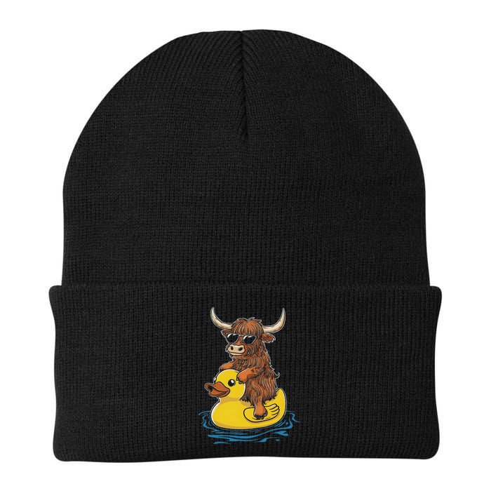 Cute Highland Cow Duck Pool Float Summer Vibes Swimming Beanie