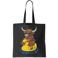 Cute Highland Cow Duck Pool Float Summer Vibes Swimming Bag