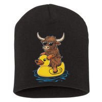 Cute Highland Cow Duck Pool Float Summer Vibes Swimming Short Acrylic Beanie