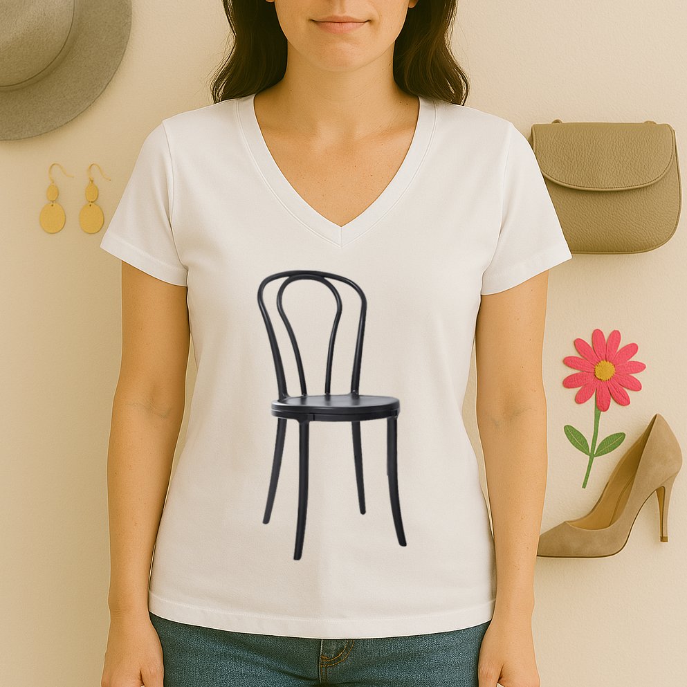Couples Halloween Costume | Vigilante Chair Dance Women's V-Neck T-Shirt