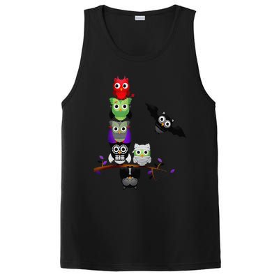 Cute Halloween Classic Monsters Spooky Owls PosiCharge Competitor Tank