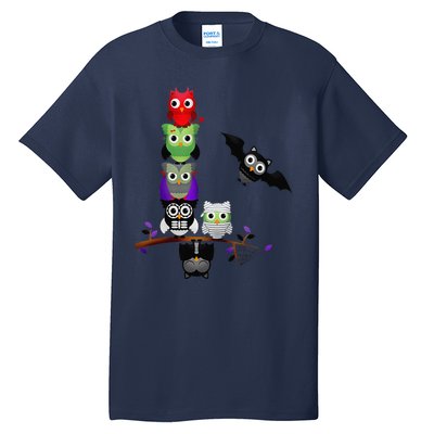 Cute Halloween Classic Monsters Spooky Owls Tall T-Shirt