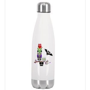 Cute Halloween Classic Monsters Spooky Owls Stainless Steel Insulated Water Bottle