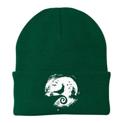 Cockatiel Halloween Costume Moon Silhouette Creepy Knit Cap Winter Beanie