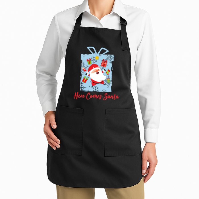 Christmas Here Comes Santa Gift Box Apron