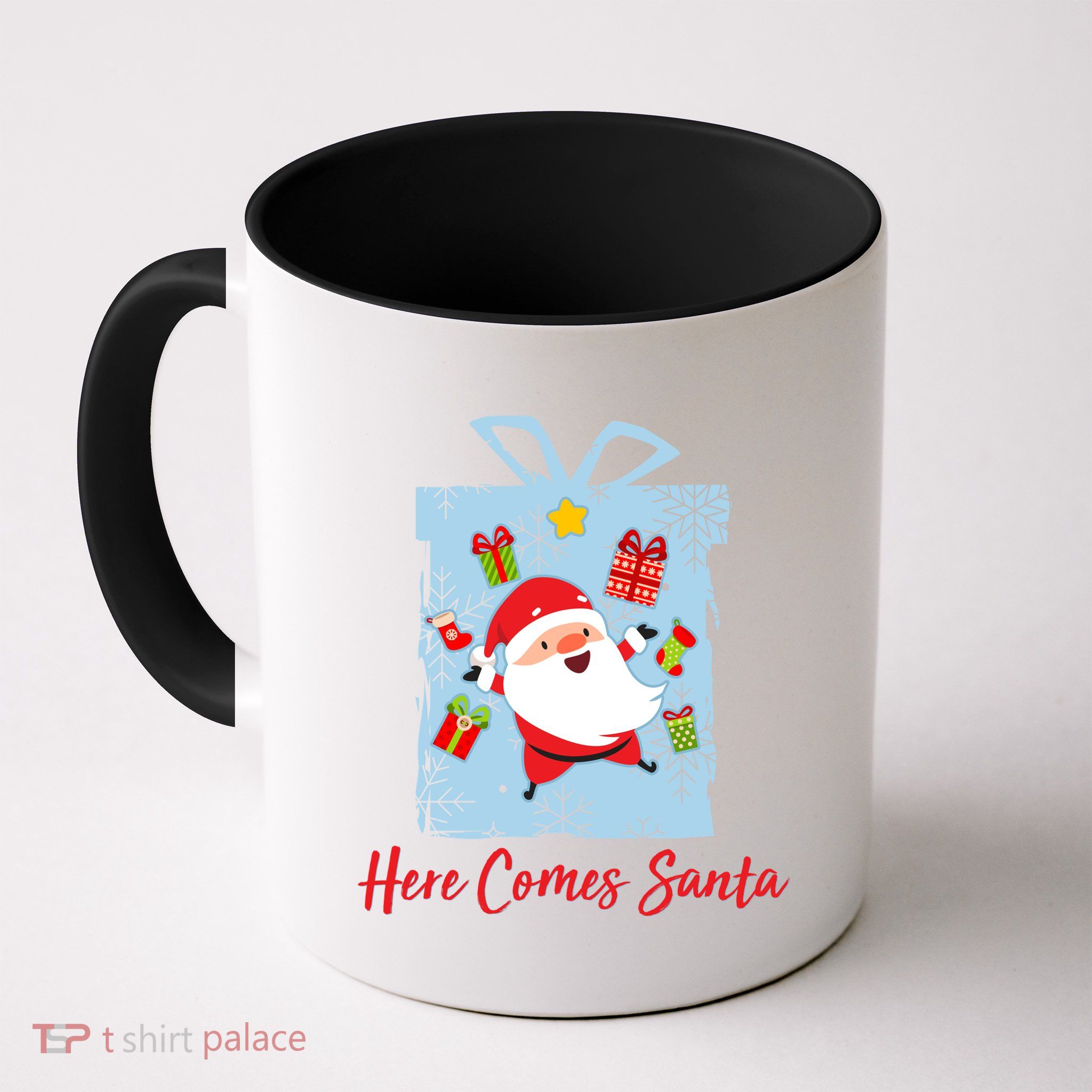 Christmas Here Comes Santa Gift Box Coffee Mug