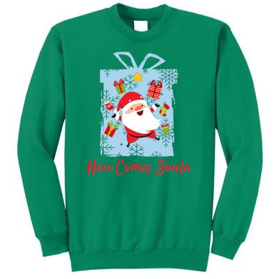 Christmas Here Comes Santa Gift Box Sweatshirt