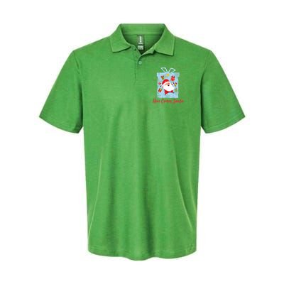 Christmas Here Comes Santa Gift Box Softstyle Adult Sport Polo