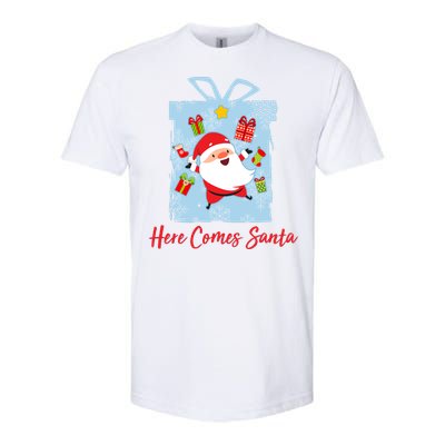 Christmas Here Comes Santa Gift Box Softstyle CVC T-Shirt