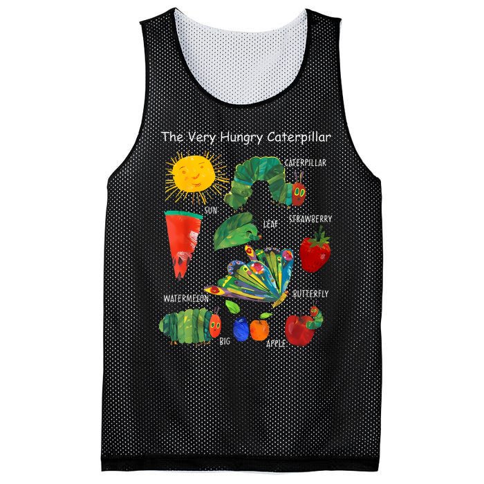 Cute Hungry Caterpillar Teacher Kindergarten Back To School Mesh Reversible Basketball Jersey Tank