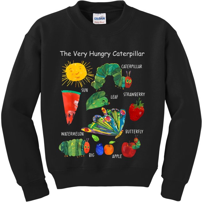 Cute Hungry Caterpillar Teacher Kindergarten Back To School Kids Sweatshirt