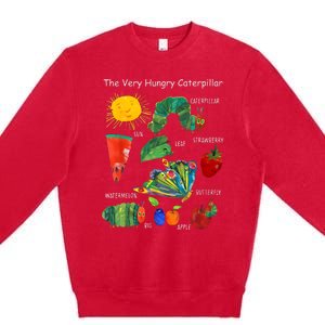 Cute Hungry Caterpillar Teacher Kindergarten Back To School Premium Crewneck Sweatshirt