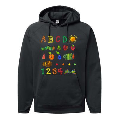 Cute Hungry Caterpillar Transformation Back To School Performance Fleece Hoodie