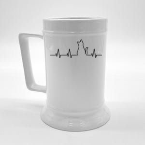 Cat Heartbeat Beer Stein