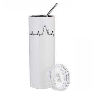 Cat Heartbeat Stainless Steel Tumbler