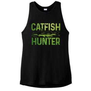 Catfish Hunter Catfishing Fishing Fisherman Gift Ladies PosiCharge Tri-Blend Wicking Tank