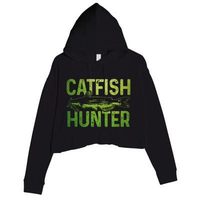 Catfish Hunter Catfishing Fishing Fisherman Gift Crop Fleece Hoodie