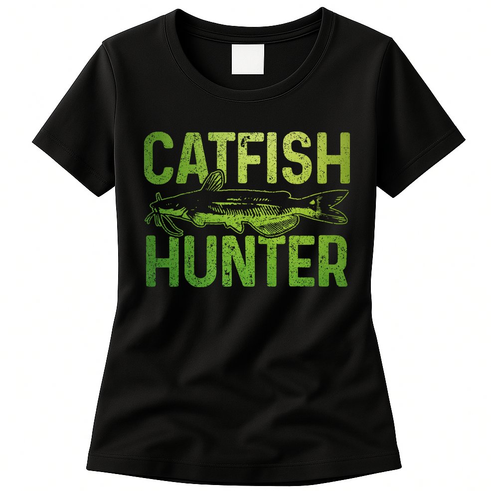 Catfish Hunter Catfishing Fishing Fisherman Gift Womens T-Shirt