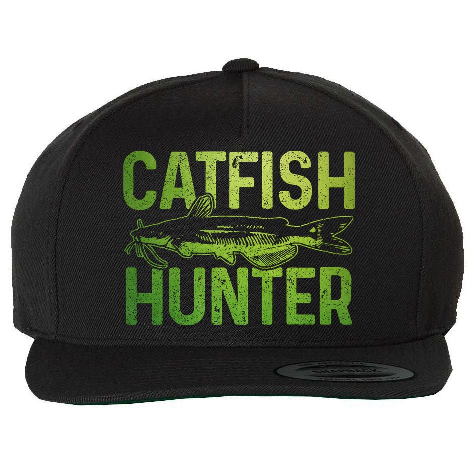 Catfish Hunter Catfishing Fishing Fisherman Gift Wool Snapback Cap