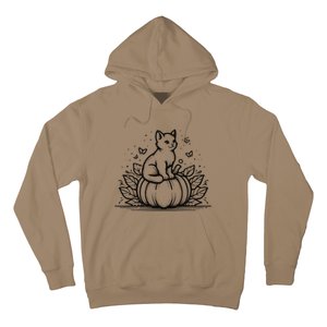 Cute Halloween Cat Setting On A Pumpkin For Cute Cat Lover Hoodie