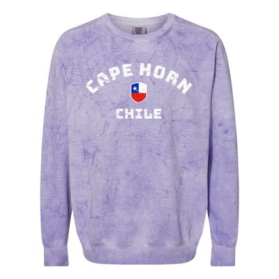 Cape Horn Chile Chilean Flag Colorblast Crewneck Sweatshirt