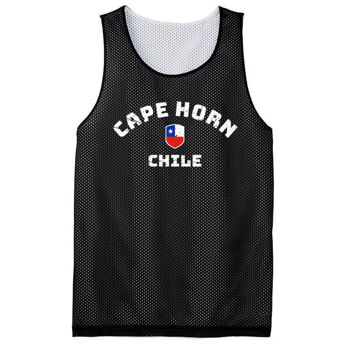 Cape Horn Chile Chilean Flag Mesh Reversible Basketball Jersey Tank