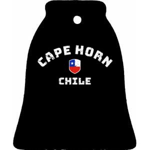 Cape Horn Chile Chilean Flag Ceramic Bell Ornament