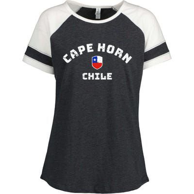 Cape Horn Chile Chilean Flag Enza Ladies Jersey Colorblock Tee