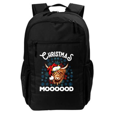 Christmas Highland Cow Santa Hat Highlander Cow Mom Backpack
