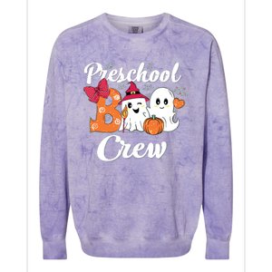 Cute Halloween Costume Preschool Boo Crew Preschool Kids Colorblast Crewneck Sweatshirt