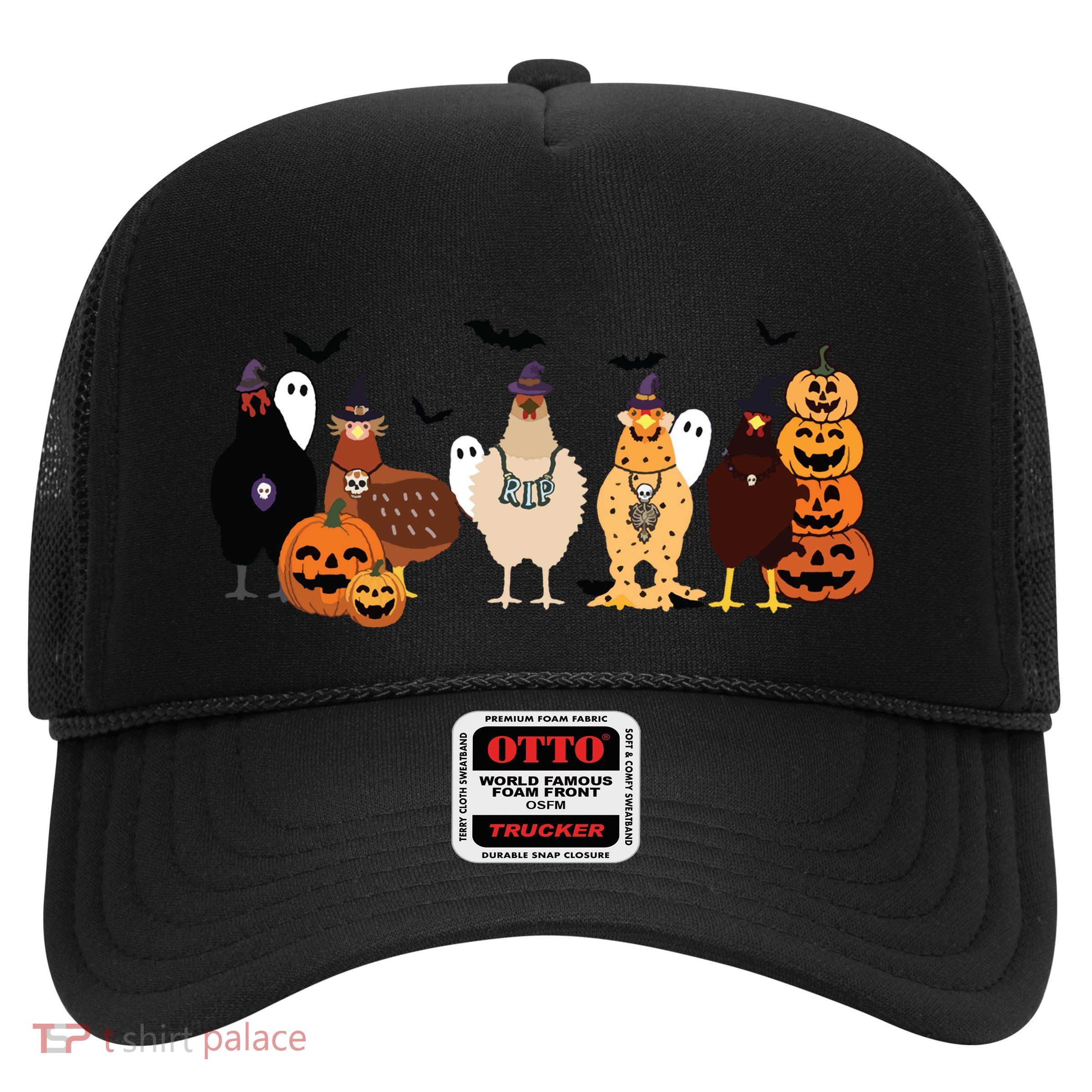 Cute Halloween Chicken Chicken Lover Halloween Gift Farmer Halloween Trucker Hat