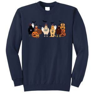 Cute Halloween Chicken Chicken Lover Halloween Gift Farmer Halloween Tall Sweatshirt