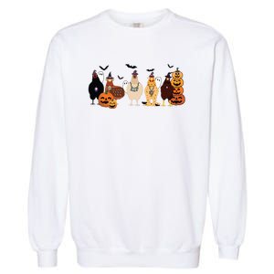 Cute Halloween Chicken Chicken Lover Halloween Gift Farmer Halloween Garment-Dyed Sweatshirt