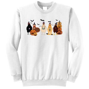 Cute Halloween Chicken Chicken Lover Halloween Gift Farmer Halloween Sweatshirt