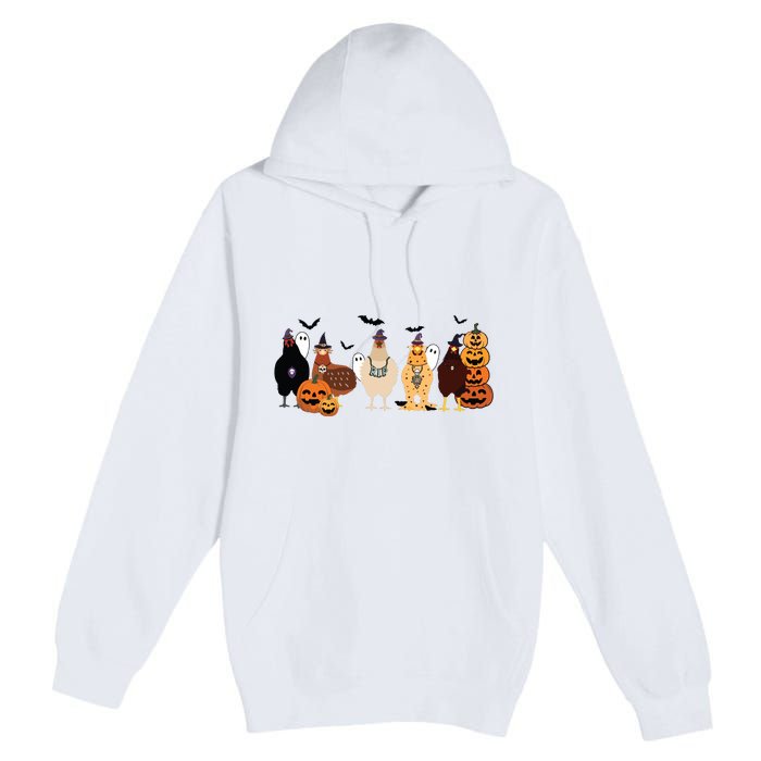 Cute Halloween Chicken Chicken Lover Halloween Gift Farmer Halloween Premium Pullover Hoodie