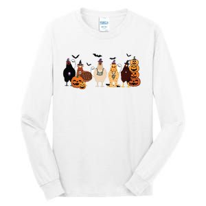 Cute Halloween Chicken Chicken Lover Halloween Gift Farmer Halloween Tall Long Sleeve T-Shirt