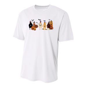 Cute Halloween Chicken Chicken Lover Halloween Gift Farmer Halloween Youth Performance Sprint T-Shirt