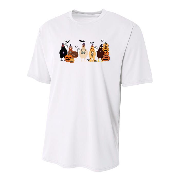 Cute Halloween Chicken Chicken Lover Halloween Gift Farmer Halloween Youth Performance Sprint T-Shirt