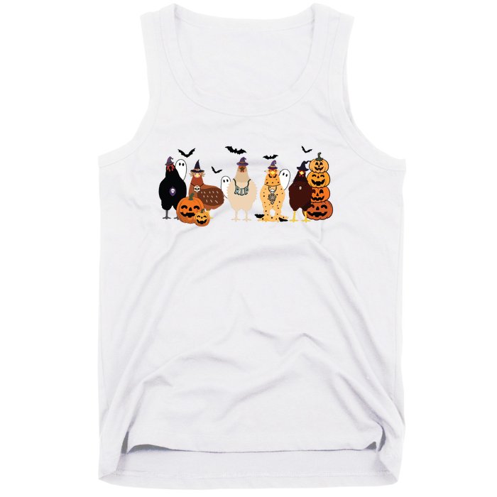 Cute Halloween Chicken Chicken Lover Halloween Gift Farmer Halloween Tank Top