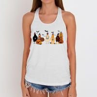 Cute Halloween Chicken Chicken Lover Halloween Gift Farmer Halloween Women's Knotted Racerback Tank