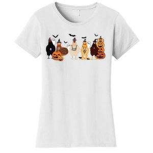 Cute Halloween Chicken Chicken Lover Halloween Gift Farmer Halloween Women's T-Shirt